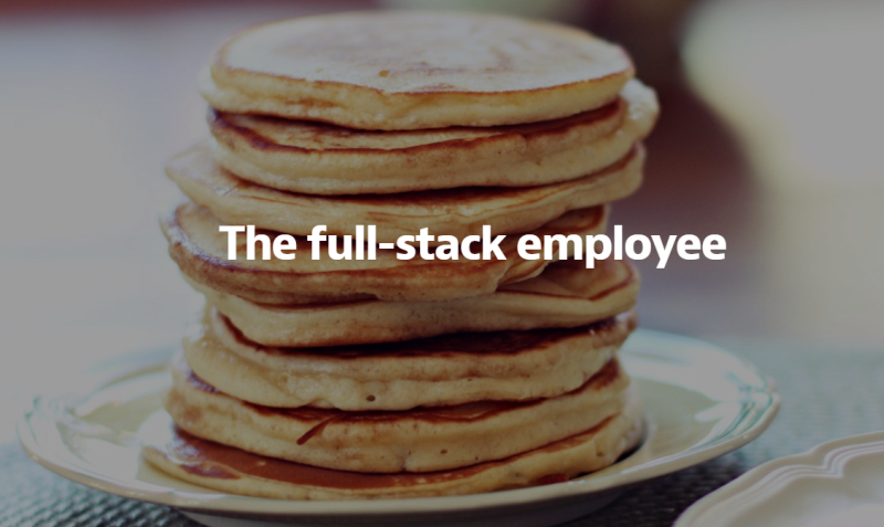 Screenshot of blog post title over an image of a stack of pancakes