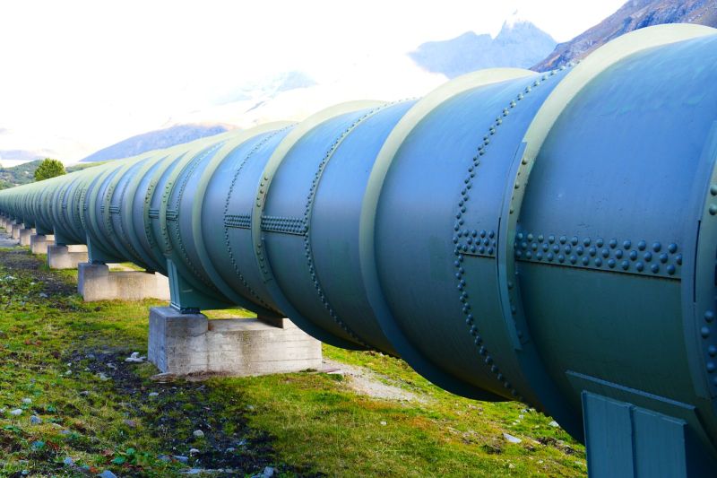 Stock image of a water pipeline