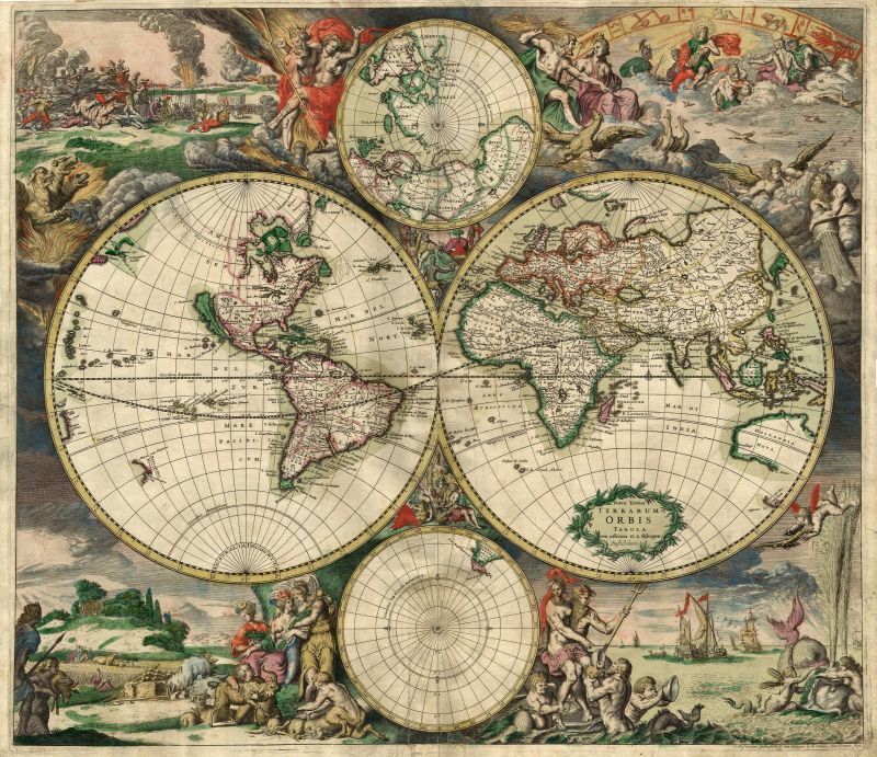Image of an old world map
