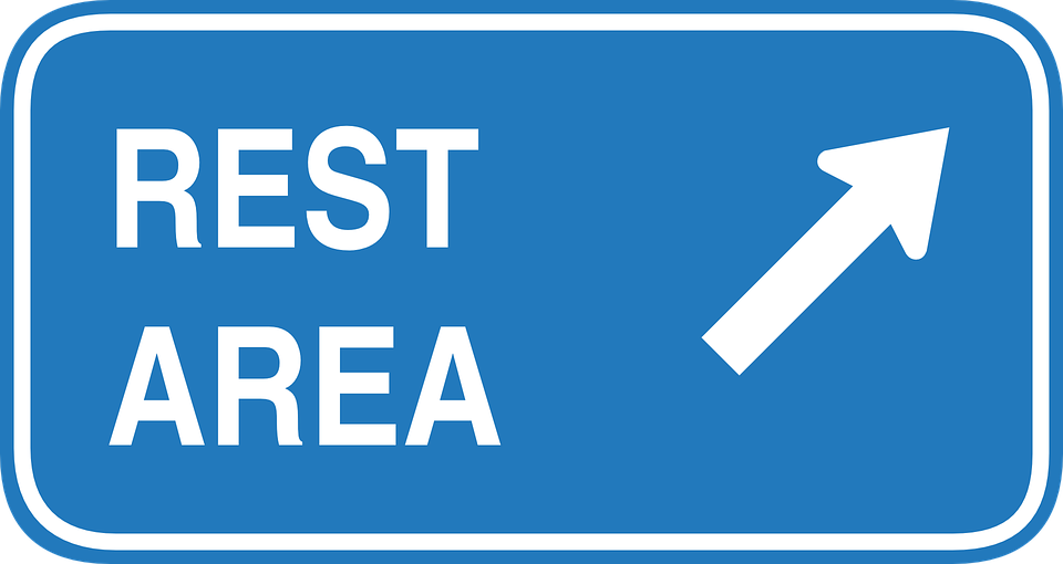 Rest Area Sign stock image