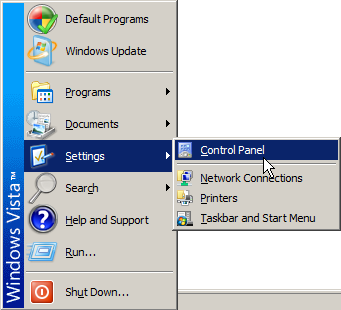 Select Control Panel