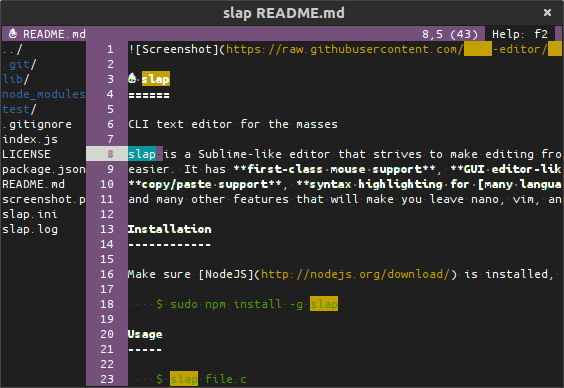 Slap Editor screenshot