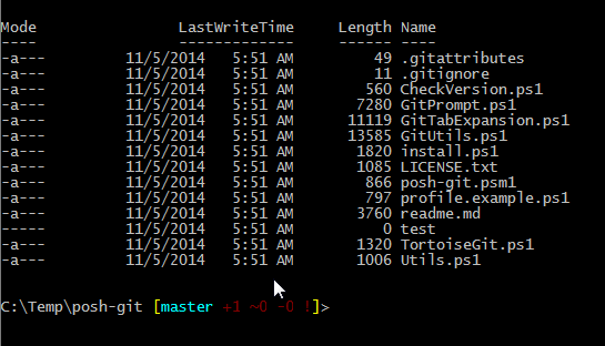 posh-git screenshot