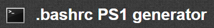 .bashrc PS1 generator logo