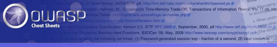 OWASP Cheat Sheet masthead