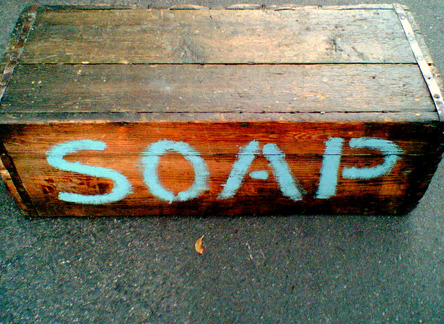 SOAP Box with the word SOAP on it from https://www.flickr.com/photos/monsieurlui/316350341