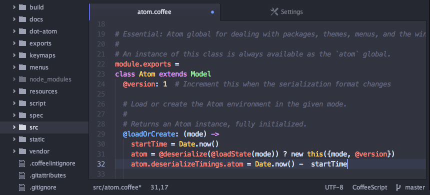 Atom screenshot