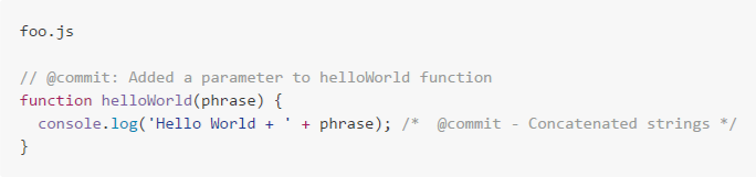 Commit Comments example