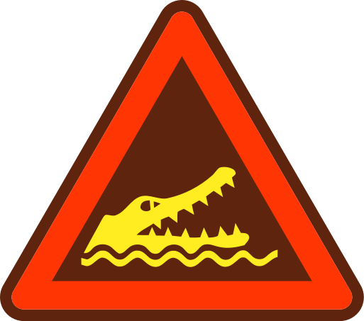 Crocodile Warning Sign