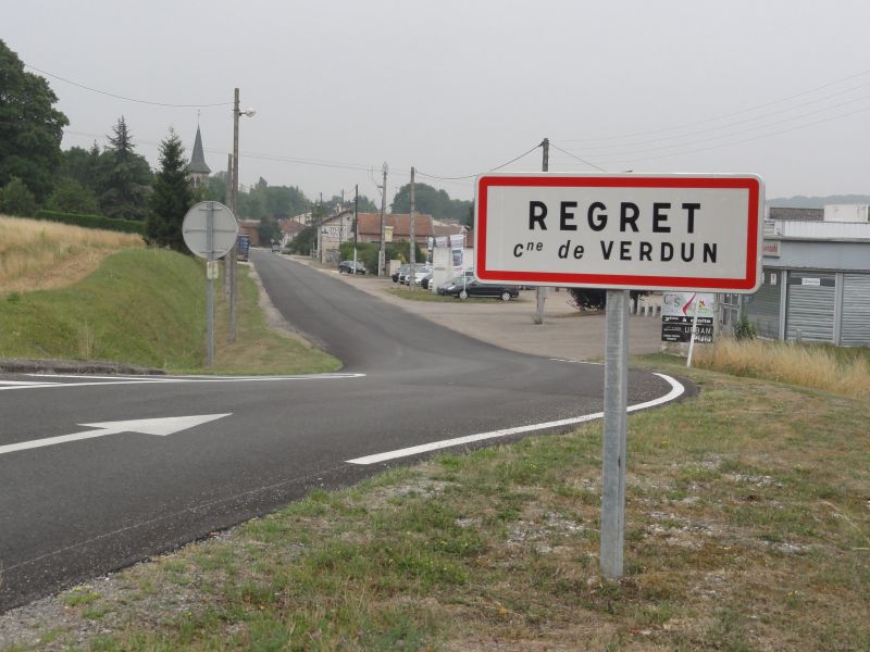 Stock Photo of a "Regret" road sign