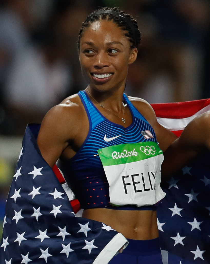 Photo of Allyson Felix at the Rio Olympics